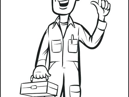 440x330 Inspirational Construction Worker Coloring Pages Online