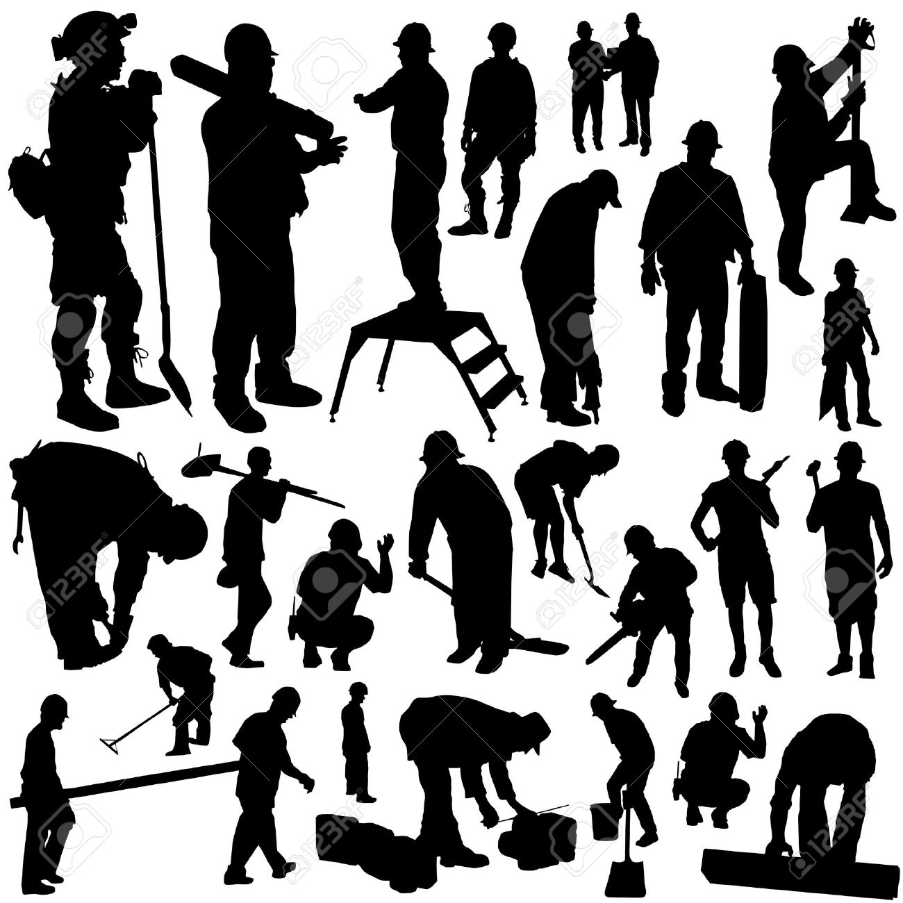 1300x1300 Construction Workers Vector Royalty Free Cliparts, Vectors,