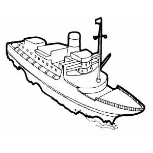 300x300 Cargo Ship Coloring Sheet