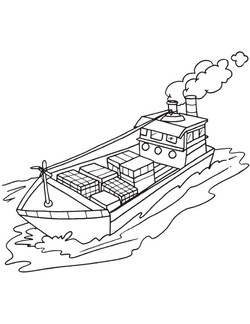 Container Ship Drawing at GetDrawings | Free download