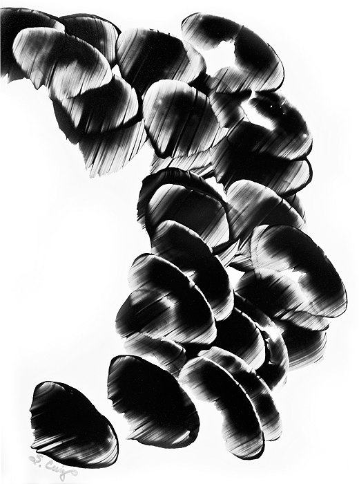 520x700 White Black Painting Bw Abstract Art Artwork High Contrast Depth