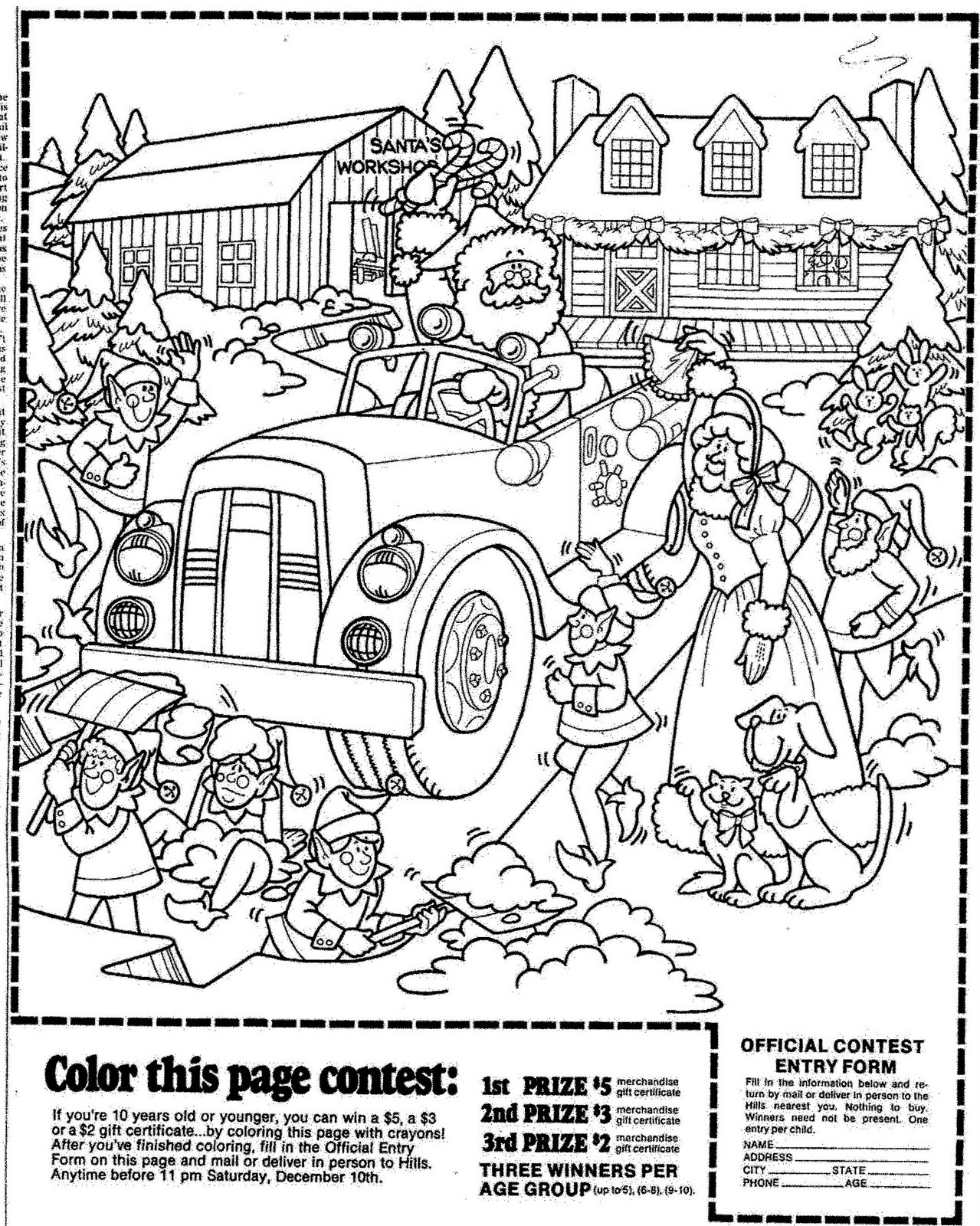 1279x1600 Mostly Paper Dolls Hill's Christmas Coloring Contest, 1977
