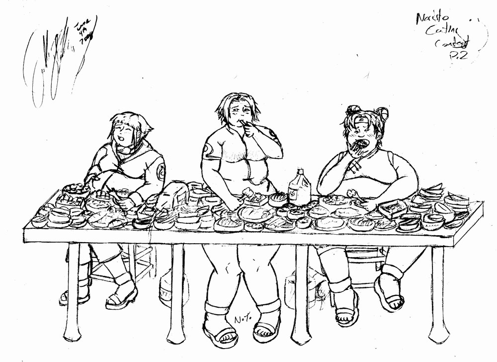 1000x728 Naruto Girls Eating Contest P2 By Nt Fa