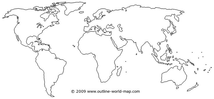 736x340 Pictures World Map Drawing Outline,