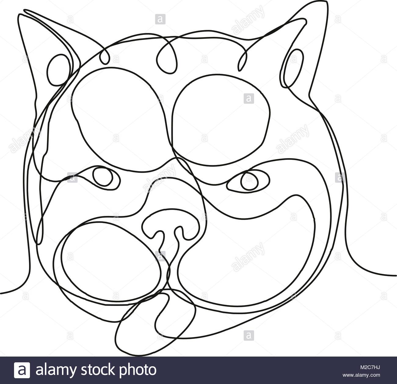 1300x1259 Continuous Line Drawing Illustration Of Head Of A French Bulldog