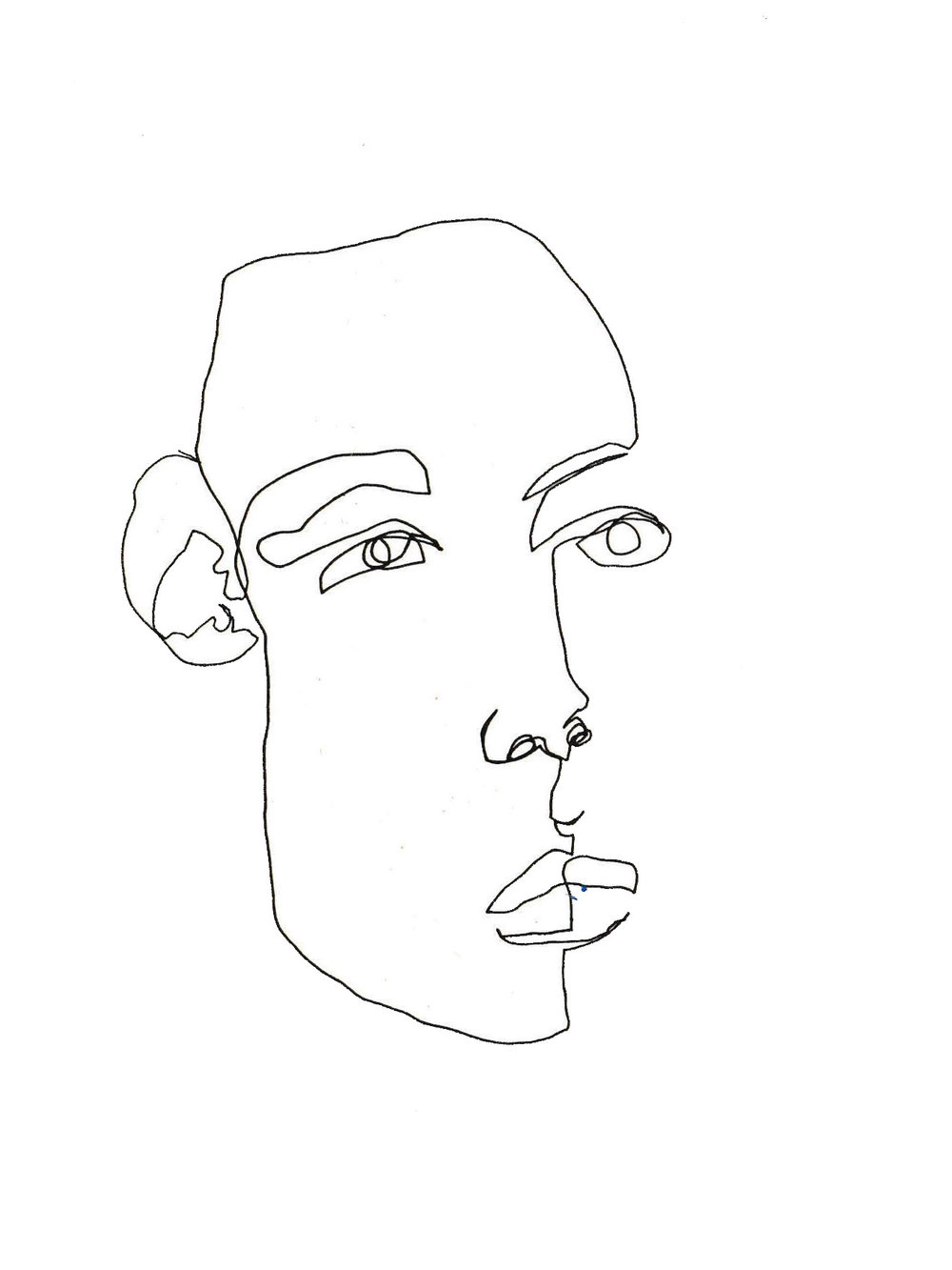 1000x1333 Blind Contour Line Drawing February James