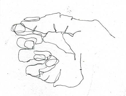 440x336 Blind Contour Hand Drawing Art Drawing Contours