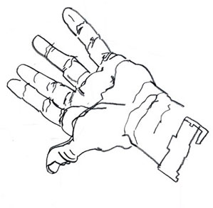 299x293 Contour Line Drawing Hand Brian Cho