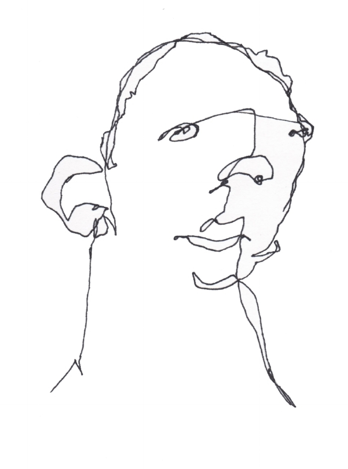 700x942 Blind Contour Line Drawing February James