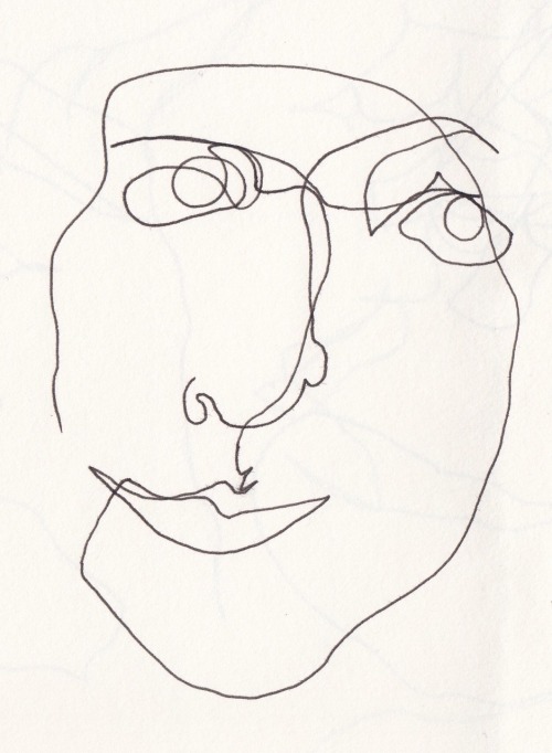 500x682 Blind Contour Line Drawing Tumblr