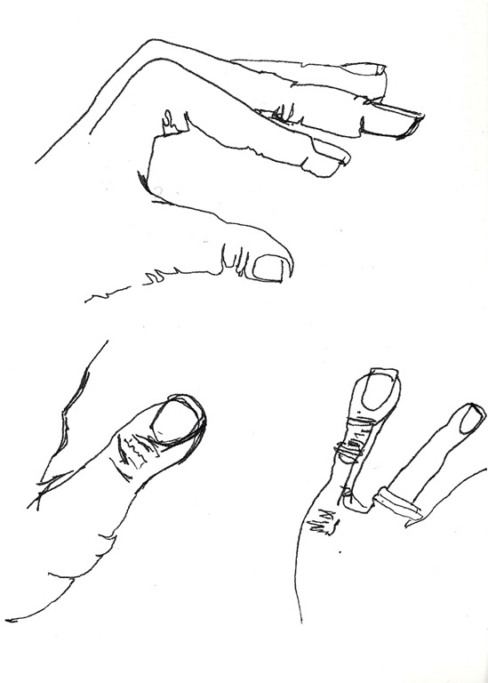 549x768 Drawn Finger Contour Drawing