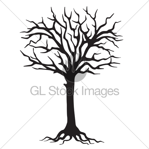 500x500 Hand Drawn Contour Of Tree Gl Stock Images