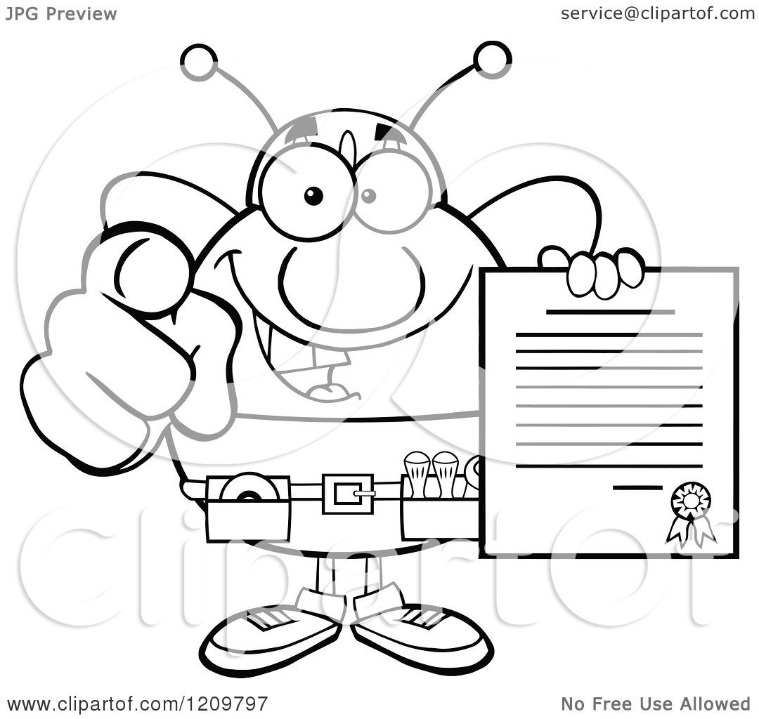 1080x1024 Cartoon Of Blacknd White Happy Worker Bee Mascot Holding