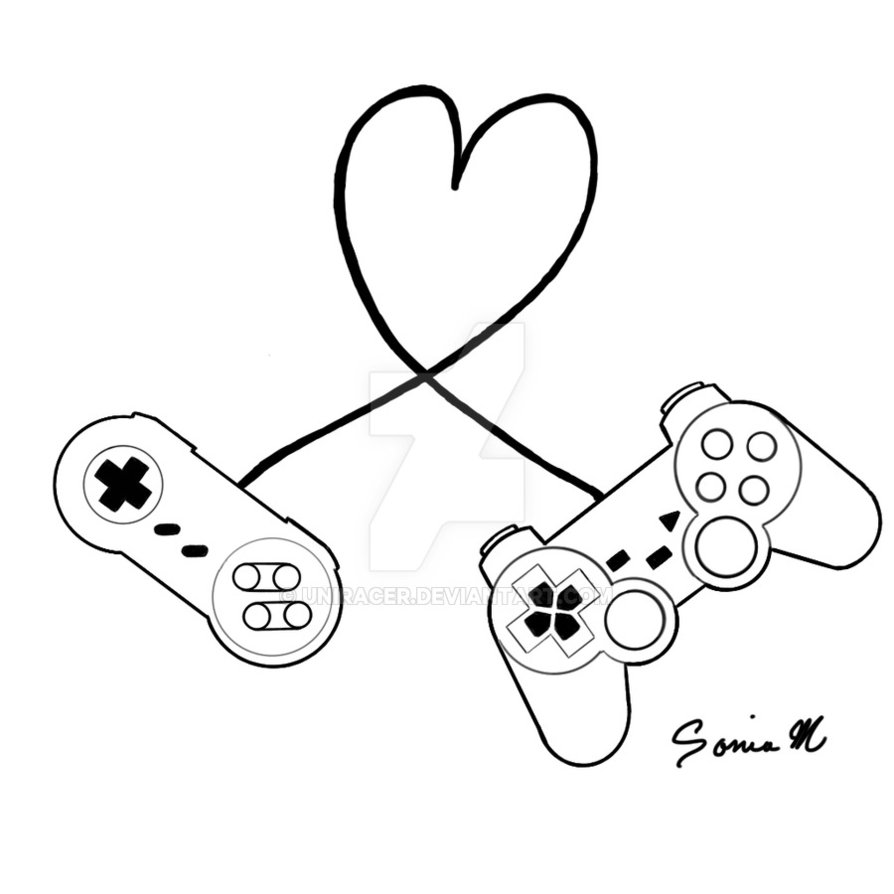 894x894 Snes Ps2 Controller Love By Uniracer