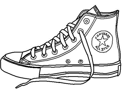 502x362 Converse Shoe Lineart By