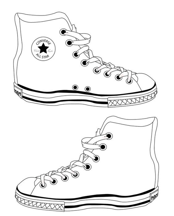 564x698 How To Draw Converse, How To Draw Chuck Taylors Step 6