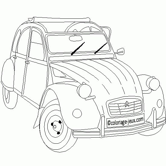 550x550 Drawing Car Citroen 2cv
