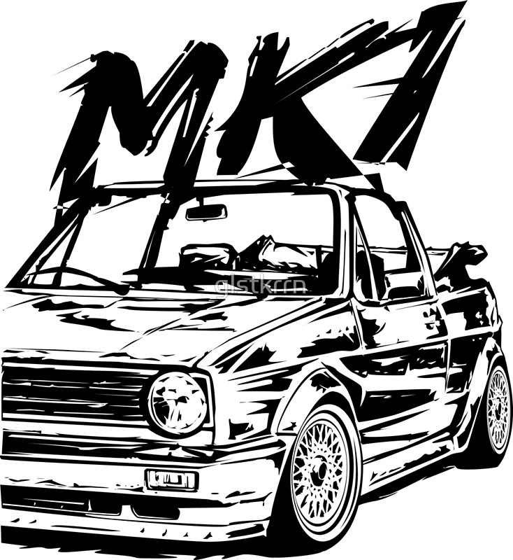 734x800 Golf 1 Convertible Mk1 Art Prints By Glstkrrn Redbubble