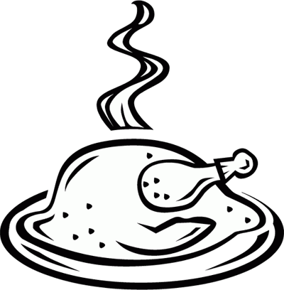 400x408 Cool Cooked Chicken Clipart