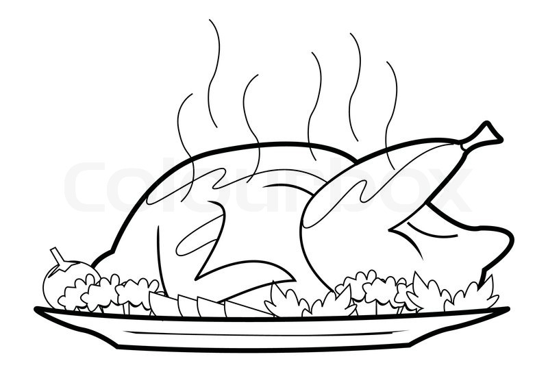 800x543 Roasted Chicken Stock Vector Colourbox