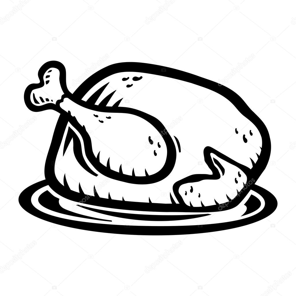 1024x1024 Cooked Turkey Vector Illustration Stock Vector Briangoff