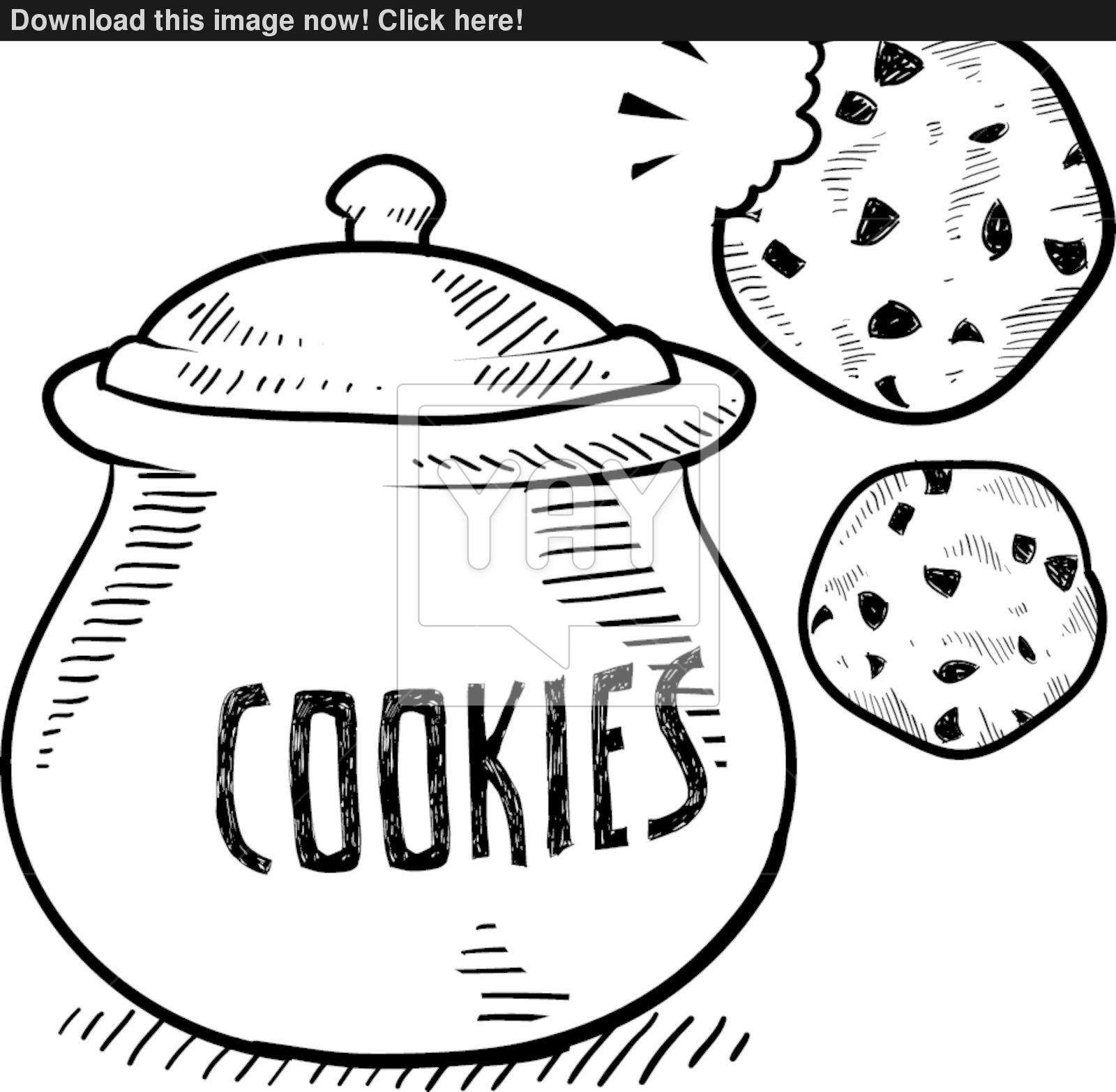 1600x1565 Cookie Jar Vector Sketch Vector