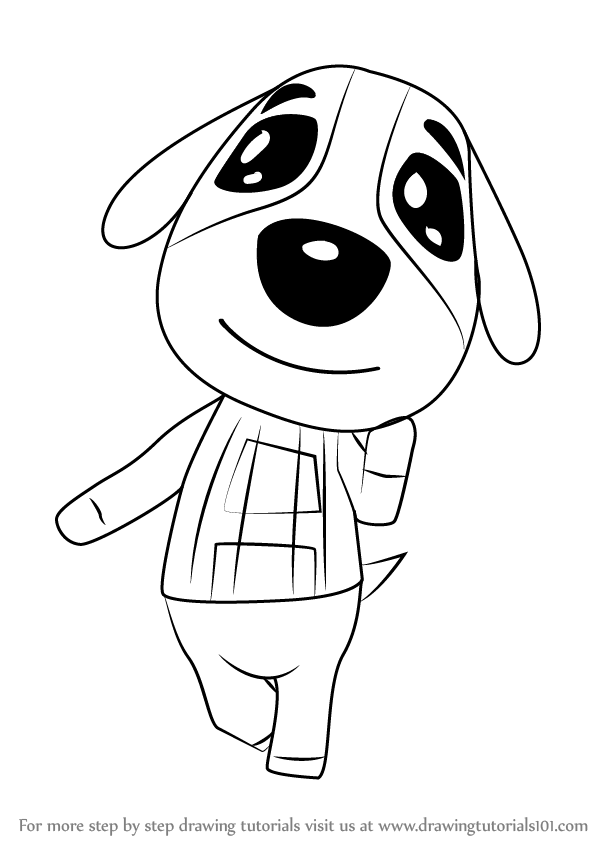 598x844 Learn How To Draw Cookie From Animal Crossing (Animal Crossing