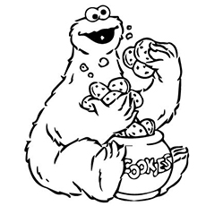 230x230 Cookie Monster Coloring Pages Just Colorings
