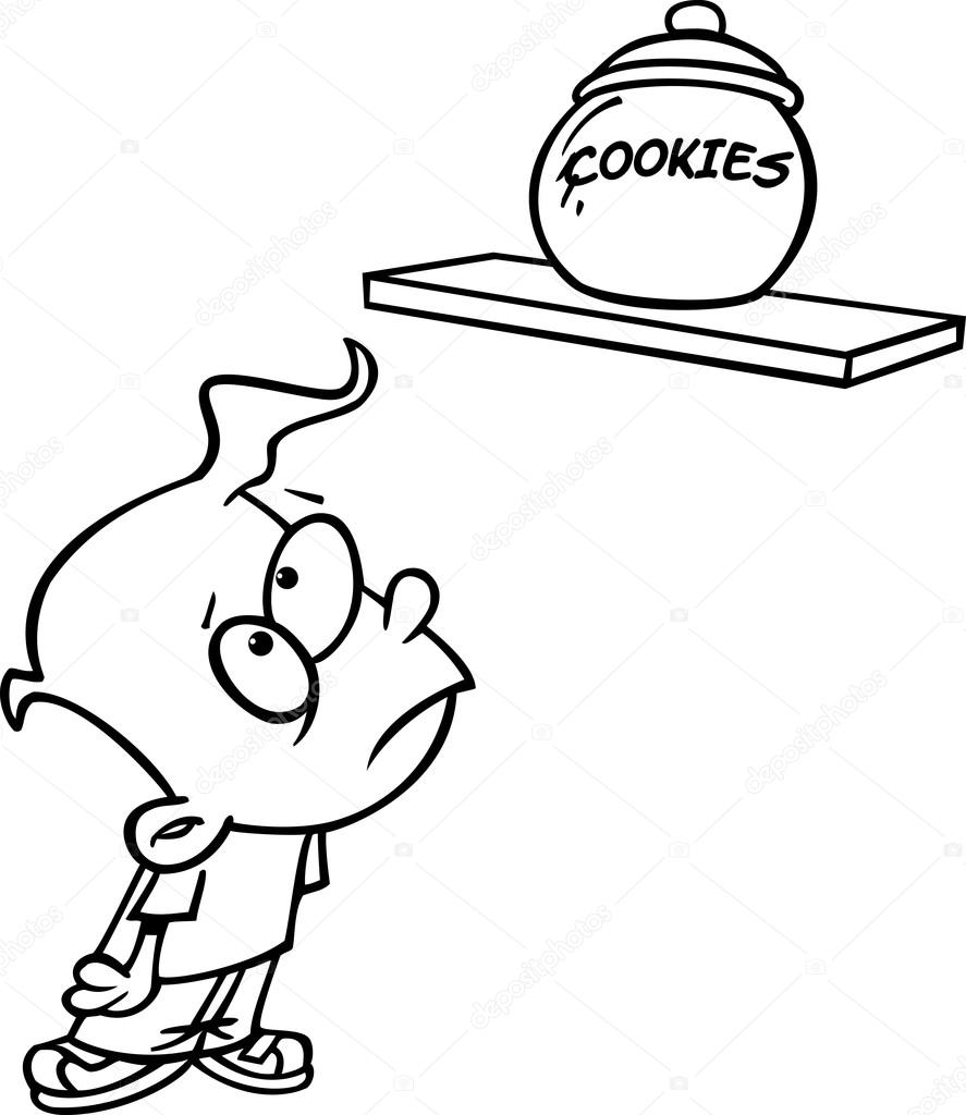 887x1024 Cartoon Cookie Jar Stock Vector Ronleishman