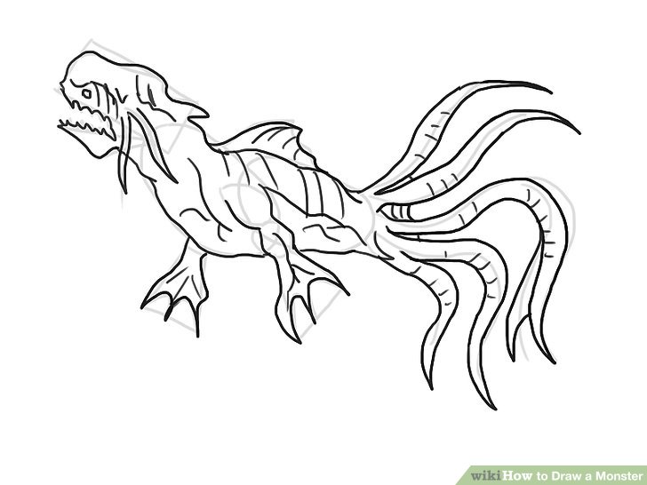 728x546 Drawn Monster Drawing