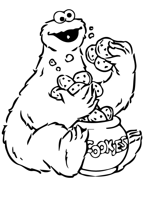 595x842 Perfect Cookie Monster Coloring Pages 93 For Your Oloring Pages