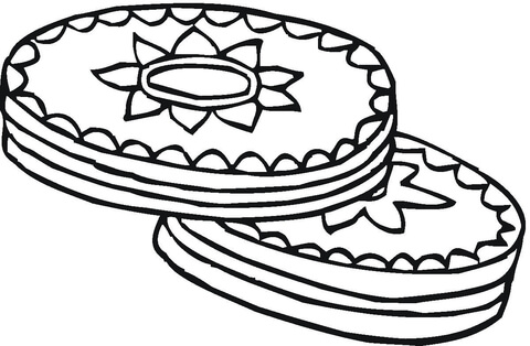 480x314 Cookies With Chocolate Top Coloring Page Free Printable Coloring