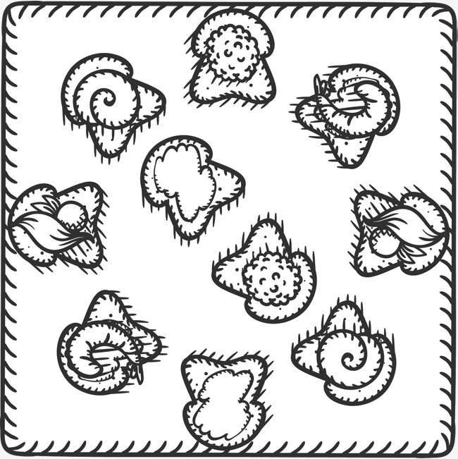 650x651 Sketch Cookies Vector, Hand, Pattern, Biscuits Png And Vector