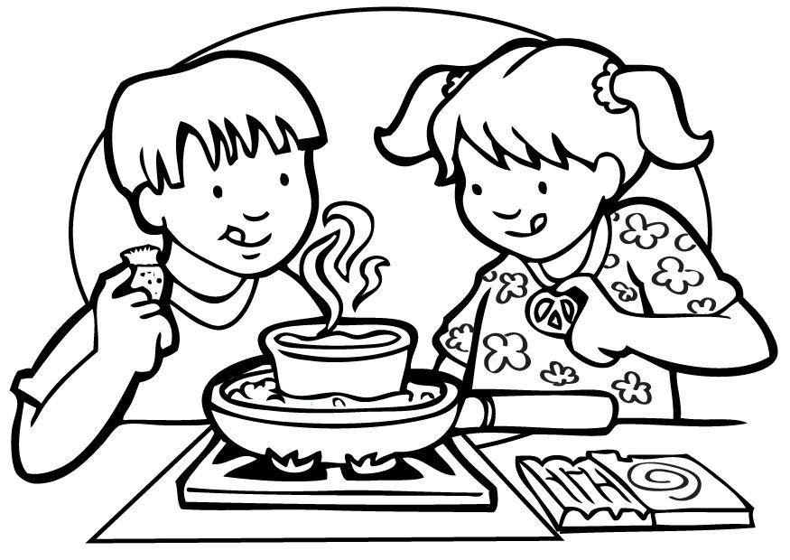 875x620 Coloring Page Cooking