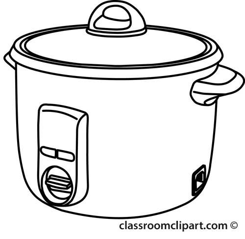 500x487 Home Clipart Crock Pot Outline 717r
