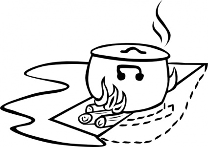 425x301 Campfires And Cooking Cranes Clip Art Vector, Free Vector Images