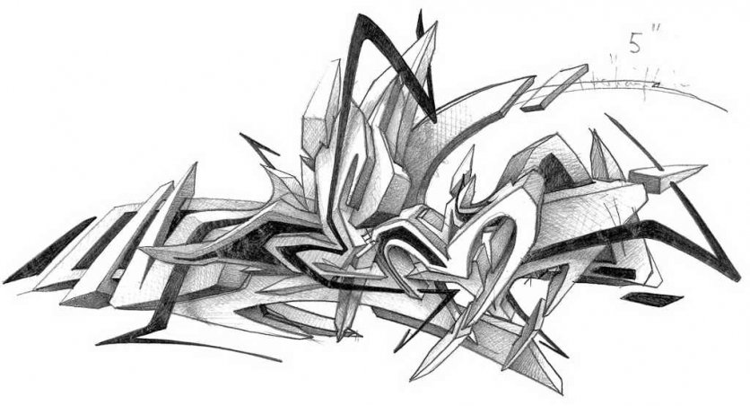 836x452 3d Drawings To Sketch Graffiti Graffiti Daim Images Daim Sketches