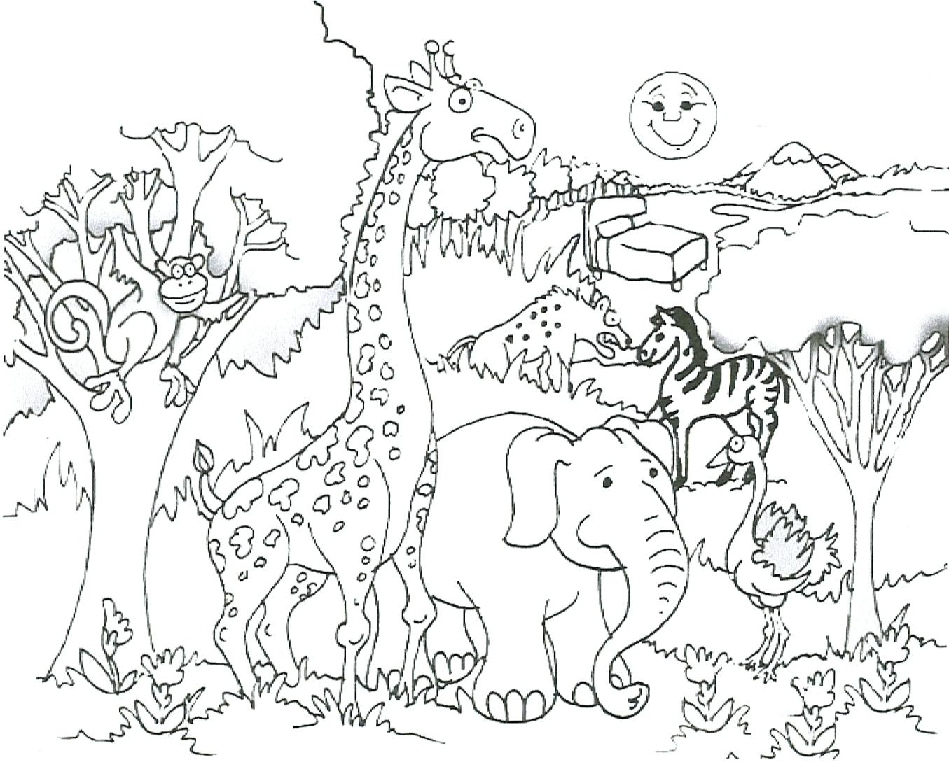 1355x1089 Coloring Zoo Coloring Pages Printable Cool Animal Drawing Pdf