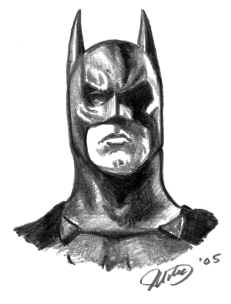 456x600 Batman Head By Whyaduck