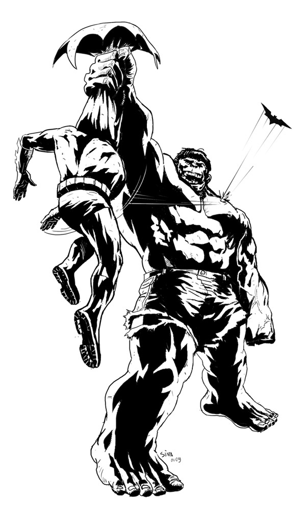 600x995 Hulk Vs Batman By Sinakazemian
