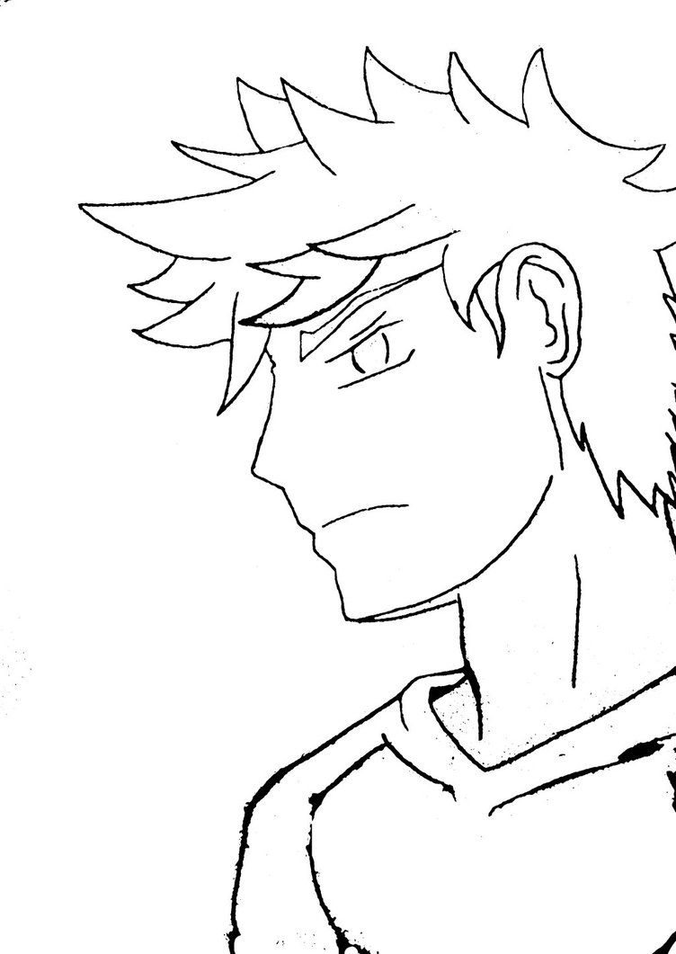 752x1061 Cool Boy Lineart By Rangakusha