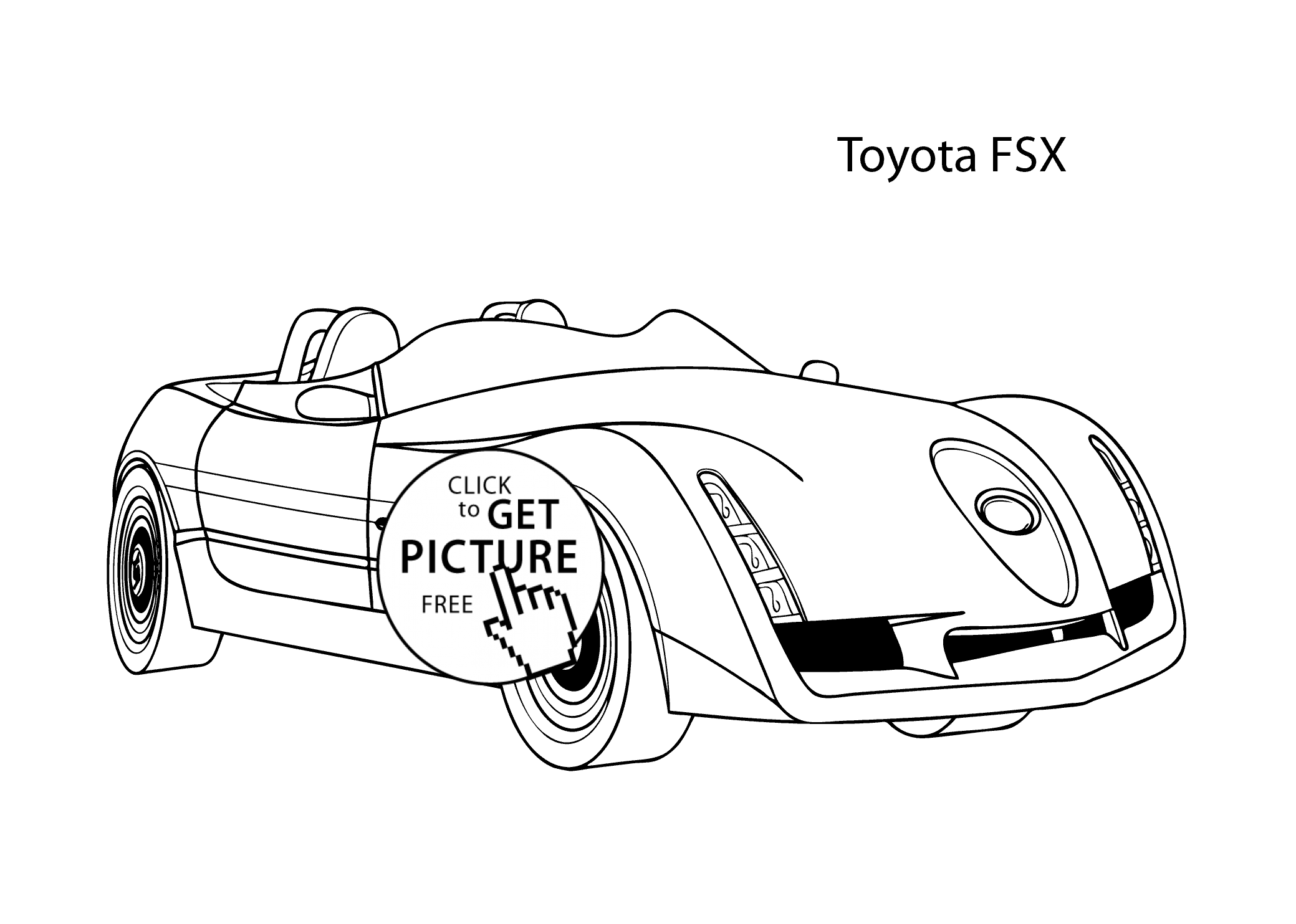 2079x1483 Car Toyota Fsx Coloring Page, Cool Car Printable Free