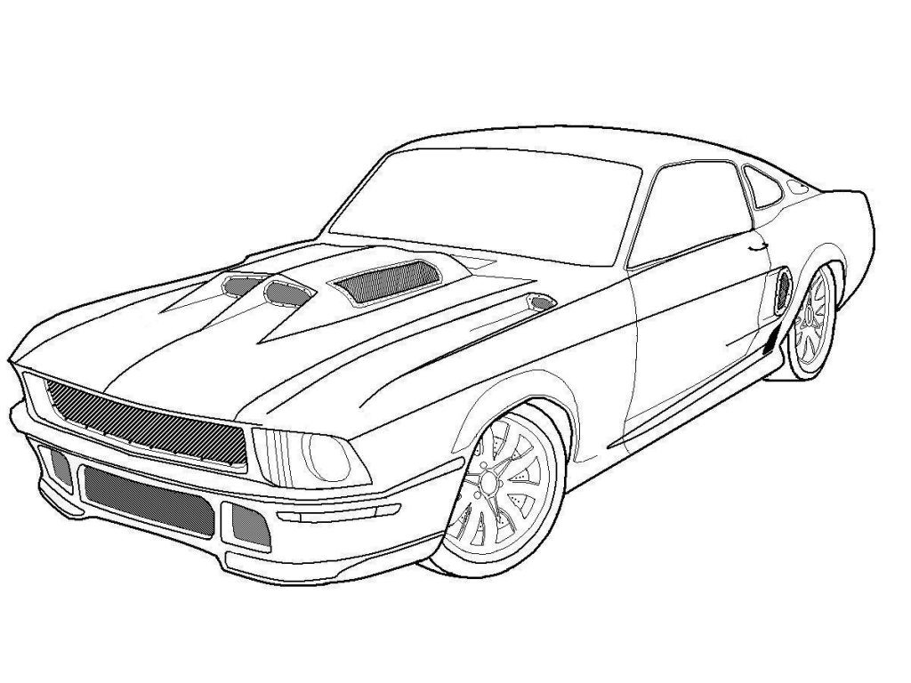 1024x768 Cool Car Coloring Pages