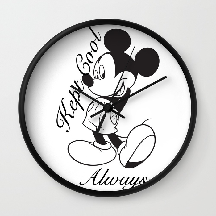 700x700 Kept Cool Always Mickey Mouse Wall Clock By Timelessid Society6