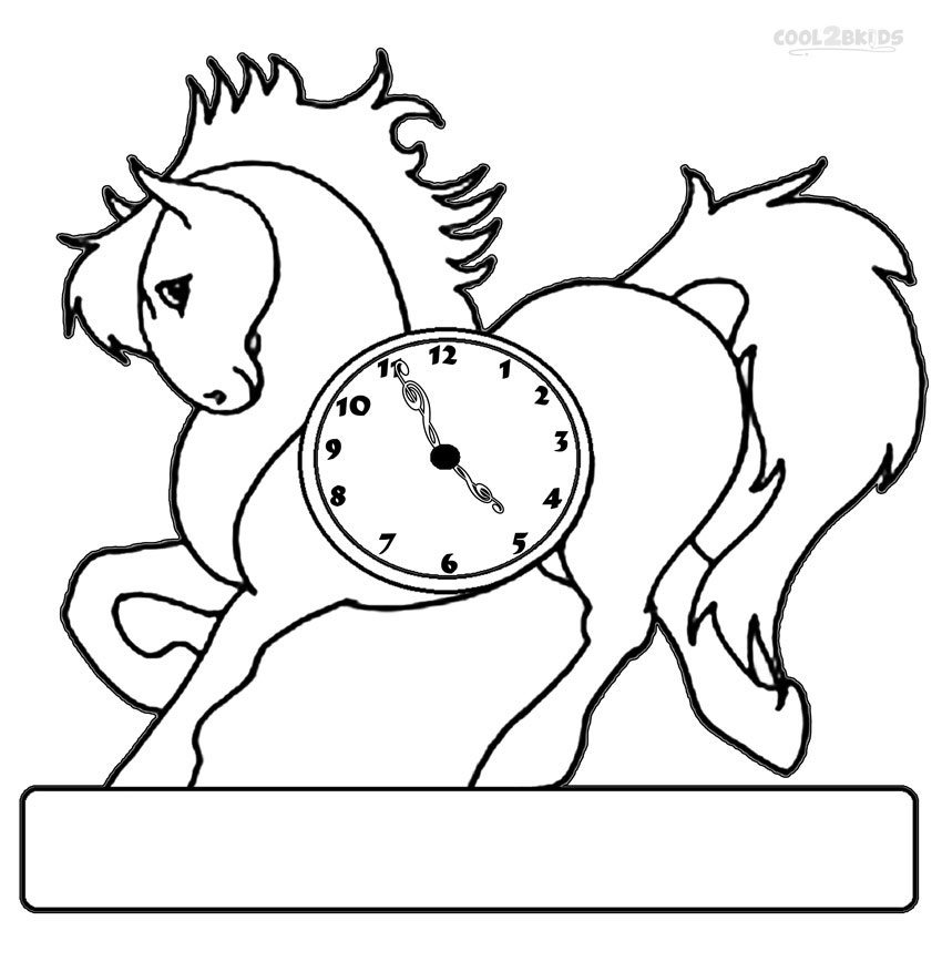 850x877 Printable Clock Coloring Pages For Kids Cool2bkids