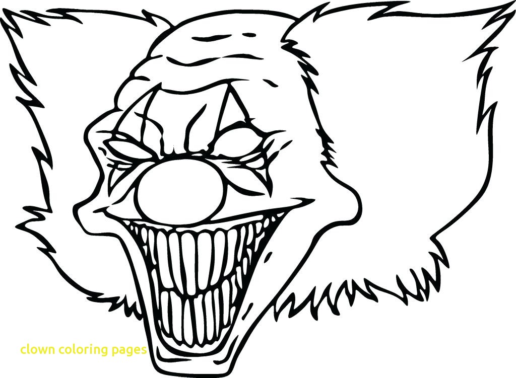 1024x751 Clown Coloring Pages With Clowns Coloring Pages Scary Clown