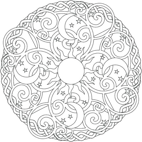 600x600 New Coloring Pages With Designs Online Design Flower Cool