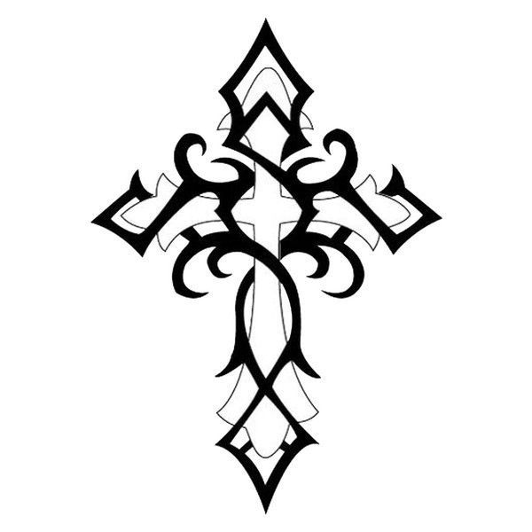 600x600 Tribal Cross Tattoo, Tatting And Tatoos