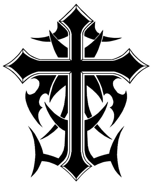 496x600 Cool Cross Designs Draw Tribal Cross Design Templar Night Bike