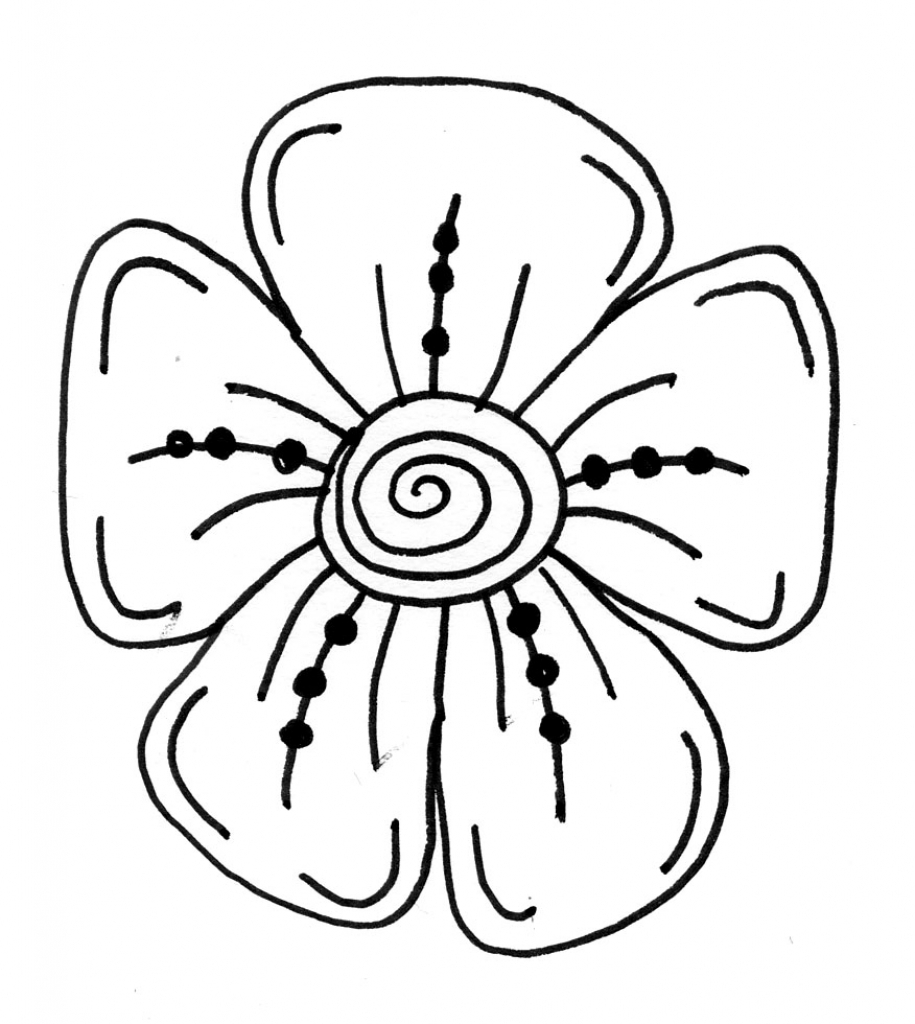 915x1024 Cool Flower Drawings Cool Simple Flower Designs To Draw Clipart